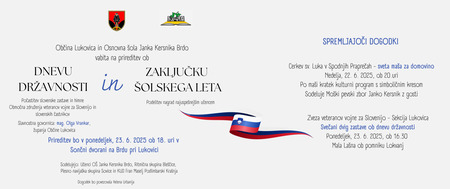Vabilo - prireditev ob dnevu državnosti in zaključku šolskega leta