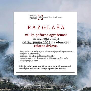 Letak URSZR - razglas požarne ogroženosti